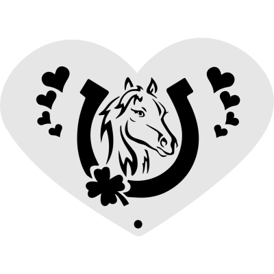 Schminkstencil Paard - I love Horses