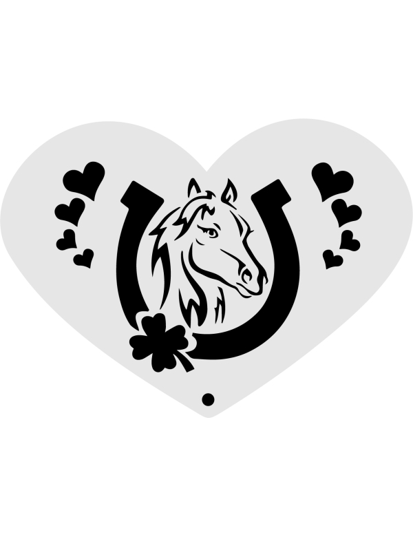 Schminkstencil Paard - I love Horses