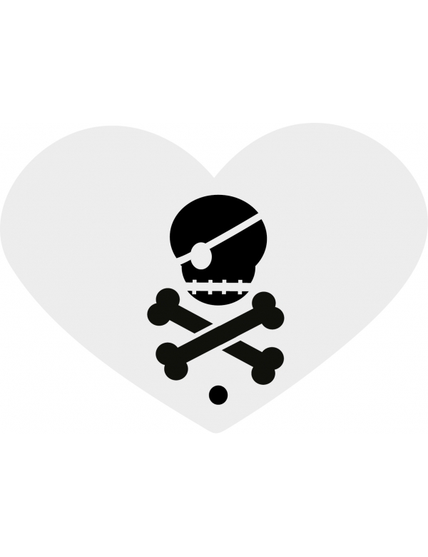 Schminkstencil mini - Piraat